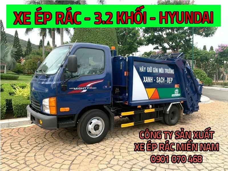 xe ép rác 3 khối hyundai - xe ép rác hyundai 3 khối